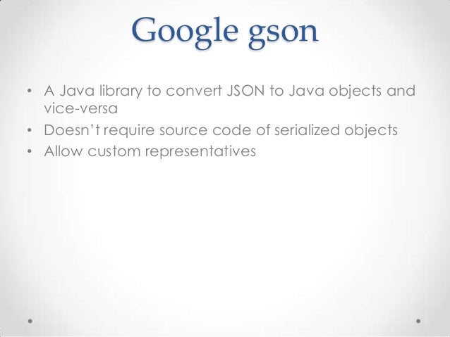 convert java object to json example
