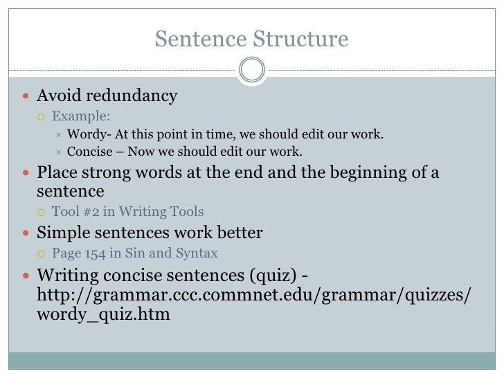 sentence outline definition and example