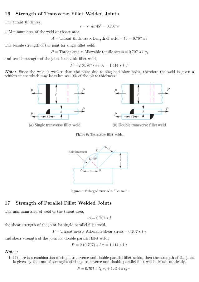 what is length of transverse and parallel weld example