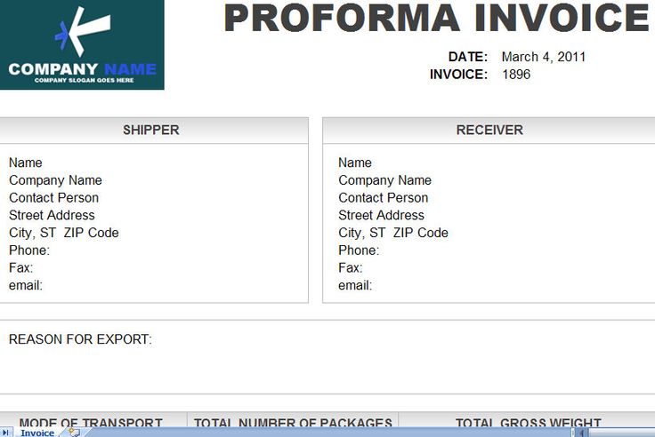 example of proforma invoice export