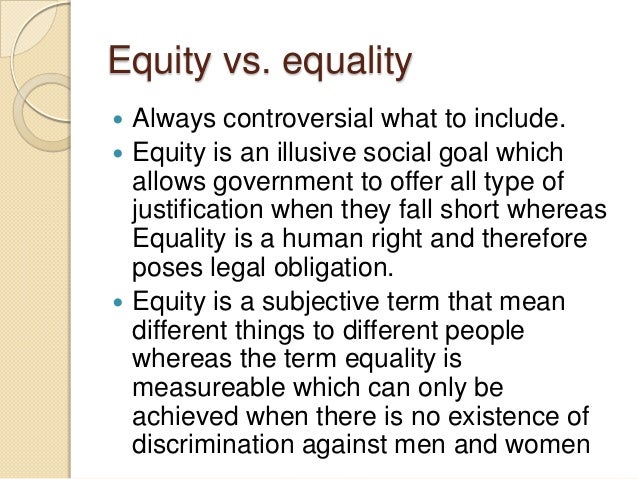 what is an example of equity