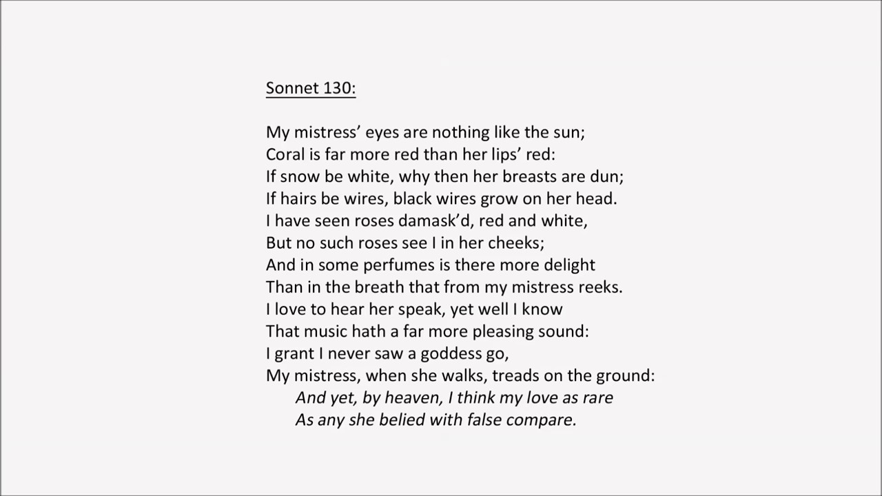 what is a sonnet poem example