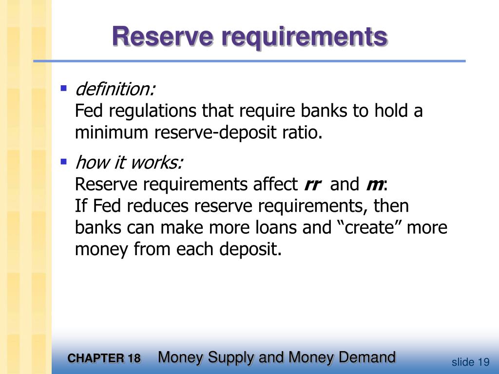 cash reserve ratio calculation example