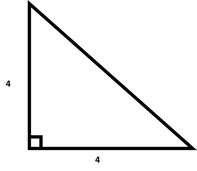 isosceles triangle pythagorean theorem example