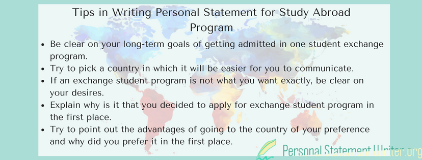personal statement for study abroad program example