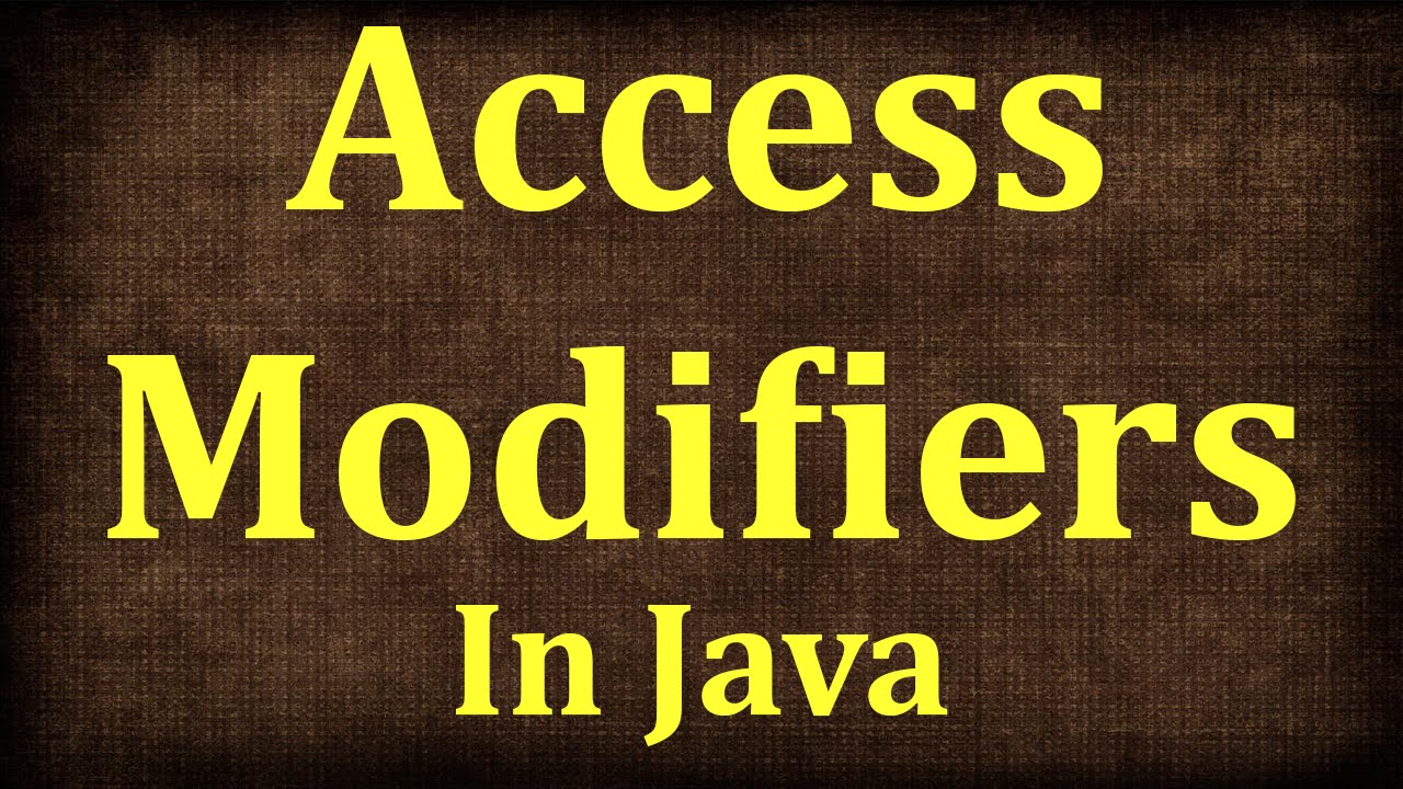 access modifiers in java with example program