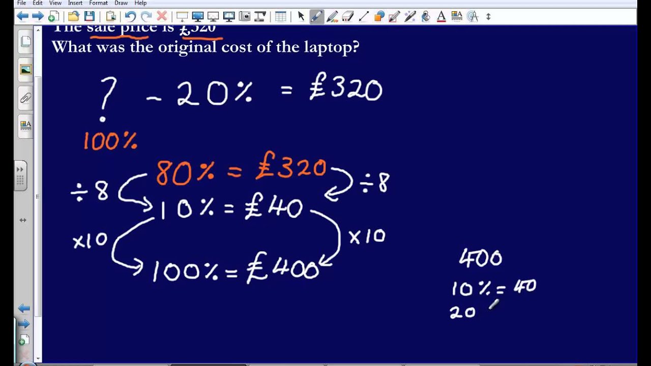 how to work out a percentage of something example