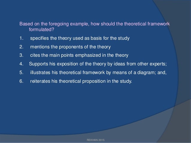 what is a theoretical framework example