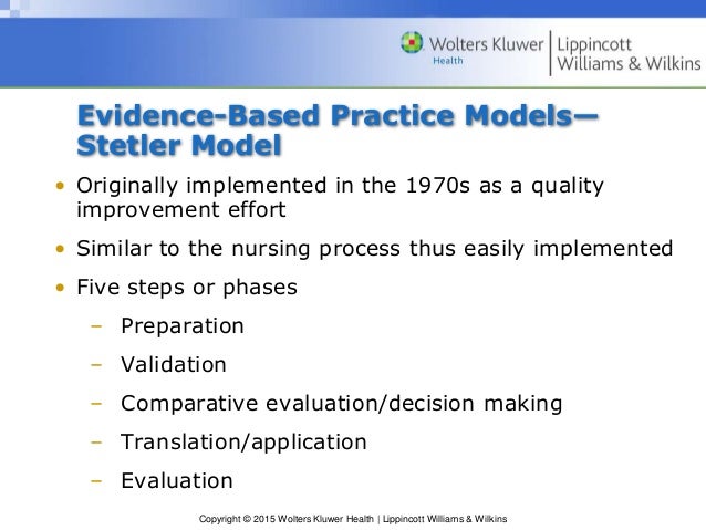 example of research and evidence based practice