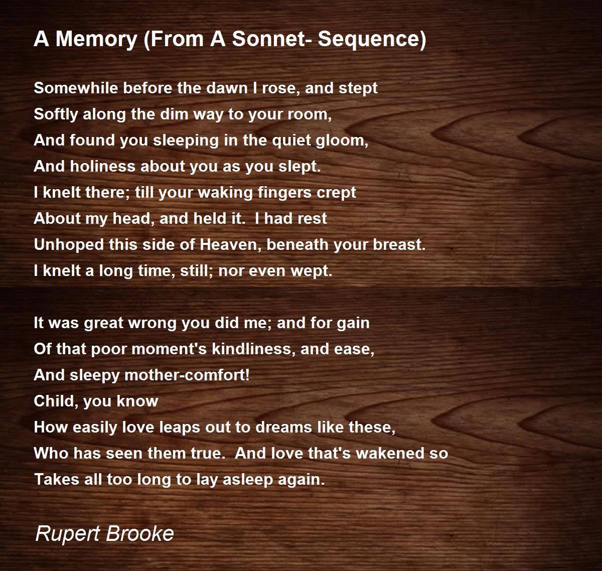 what is a sonnet poem example