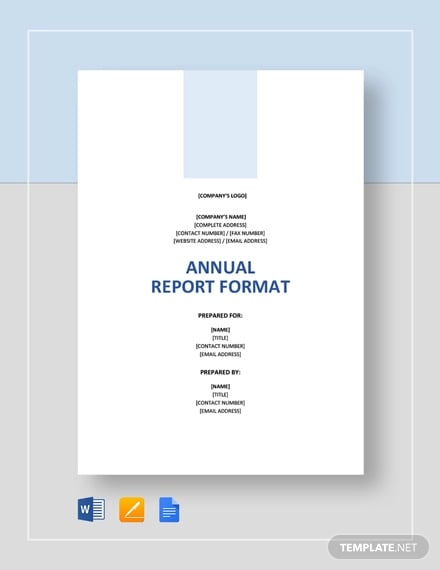 example of annual report of a company