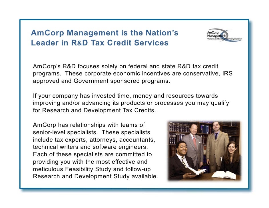 r and d tax credits example