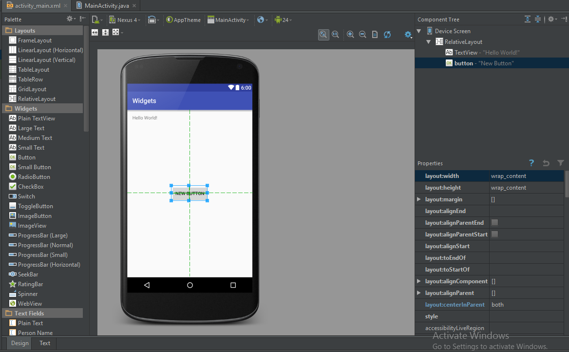 android studio example of text field