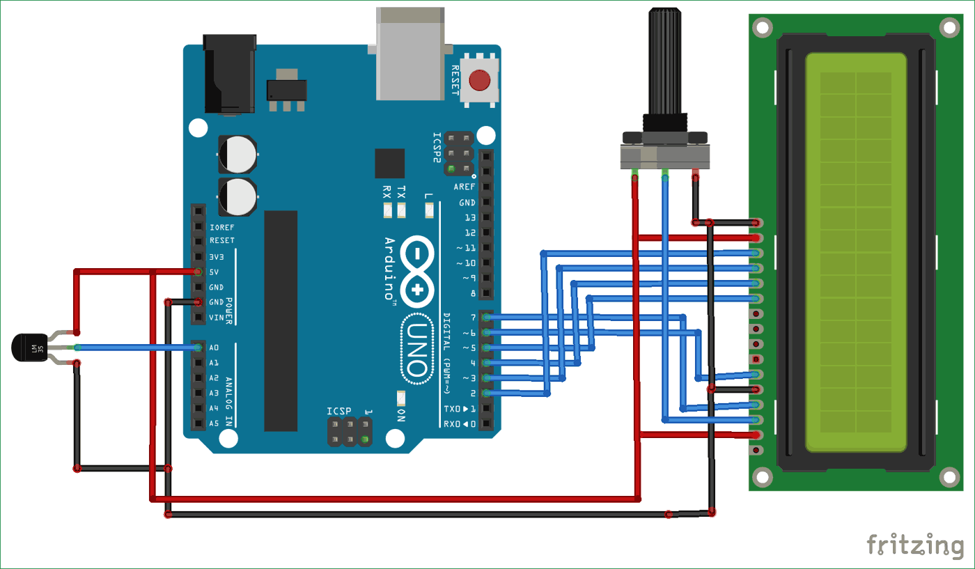 arduino temperature sensor code example