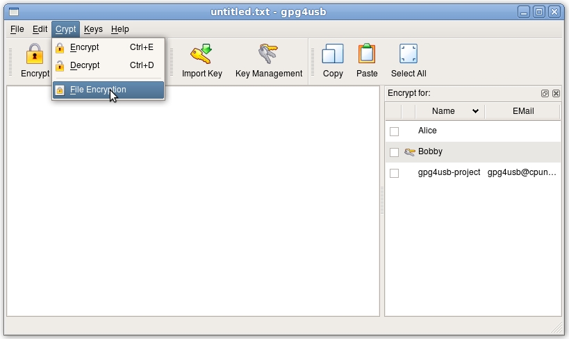 gpg encrypt file with public key example
