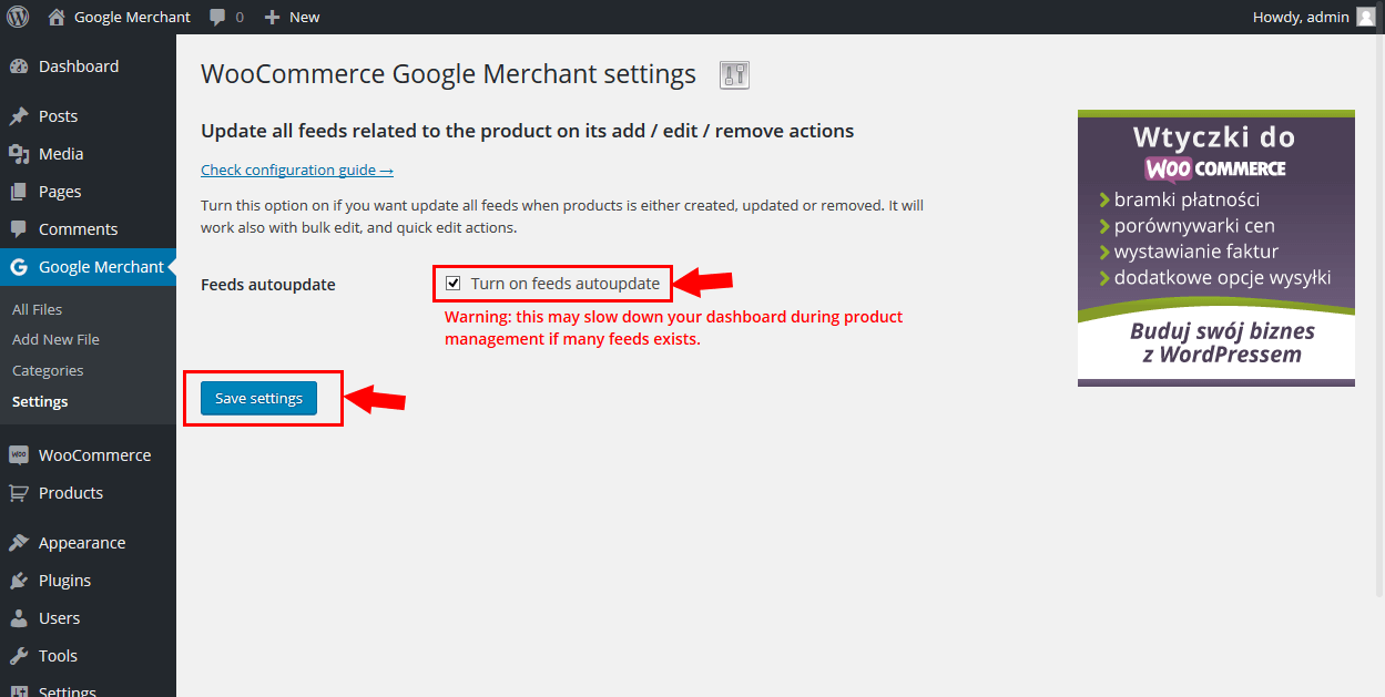google merchant center xml feed example