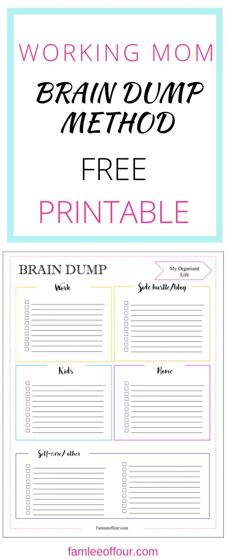 free simple example printables for kids on mind maps