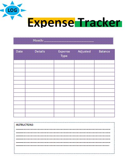 example of small business expense tracking in excel 2013