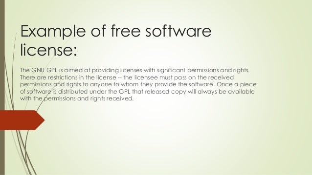 what is a software license example