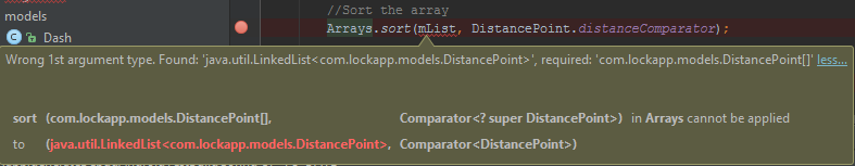comparator example in java to sort a list