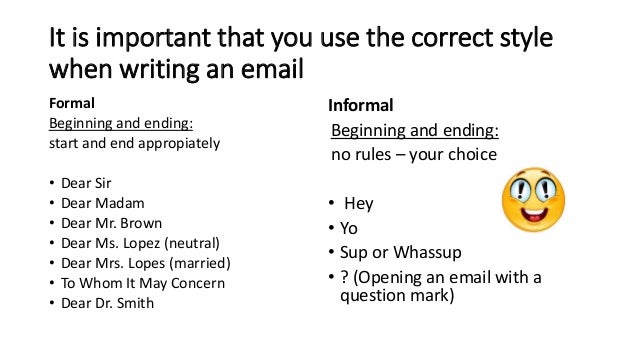 how to end a formal email example