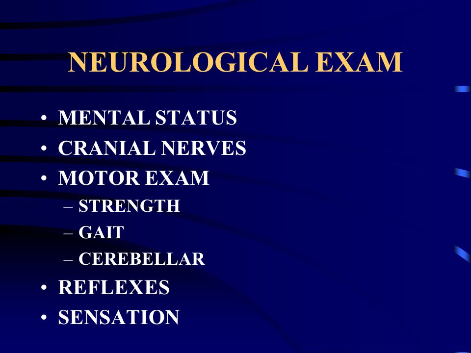 neuro psychiatric exam example questions