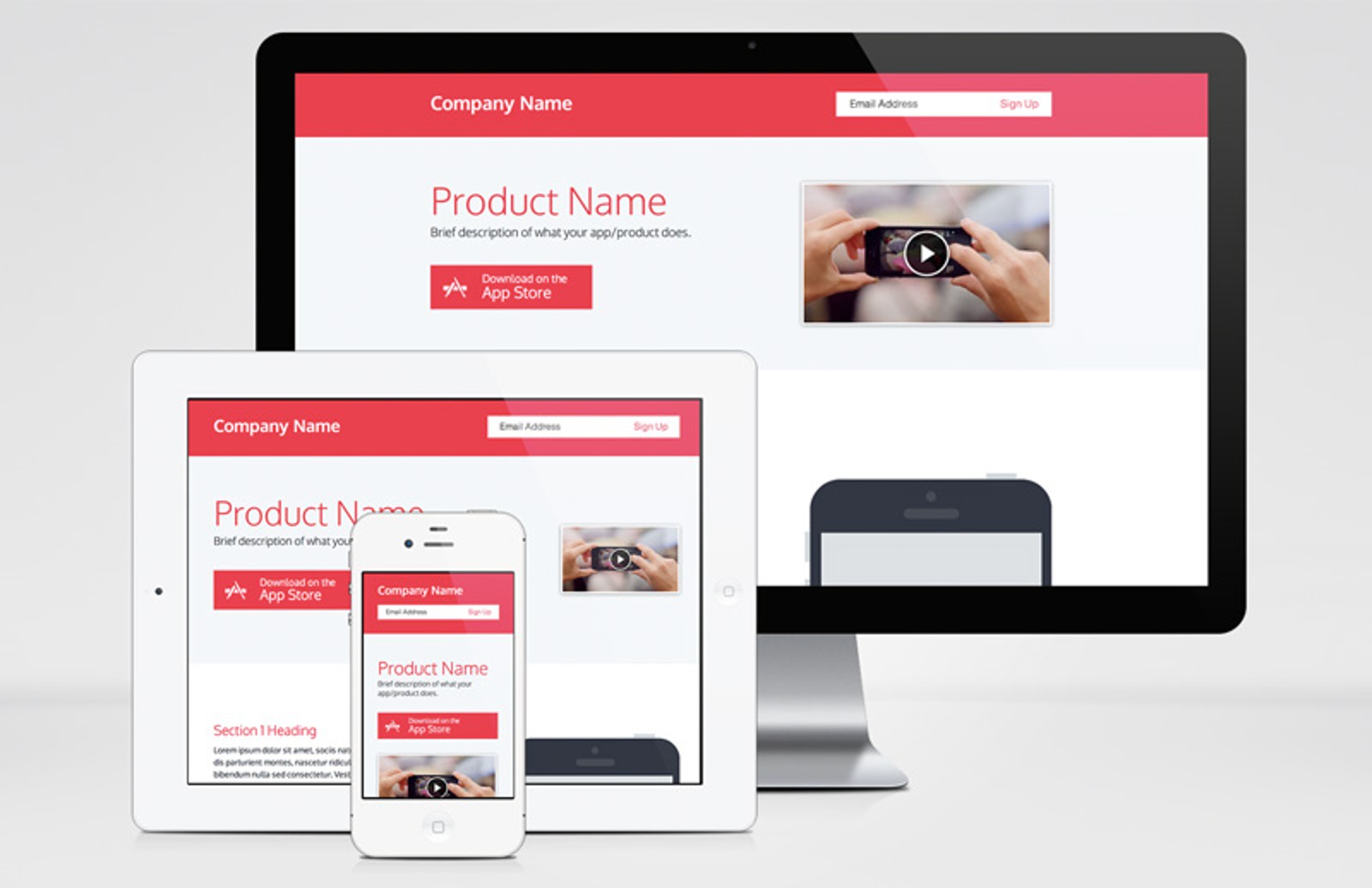 product or service landing page example