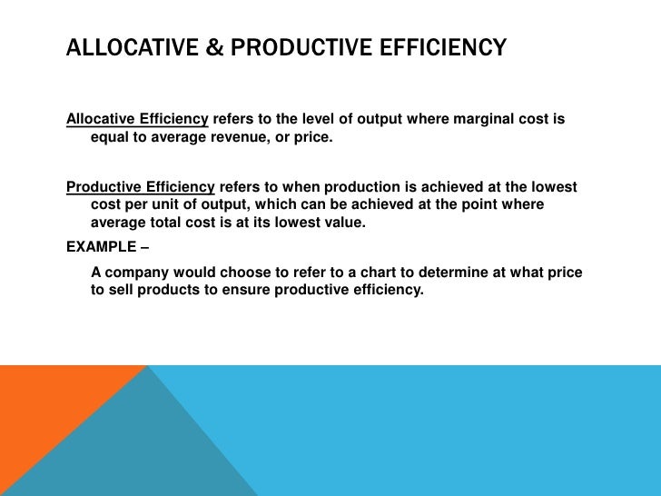 what is an example of efficiency